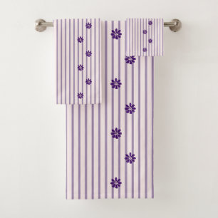 Conjunto De Toalhas Flores de na moda Indigo, Escamas e Violetas