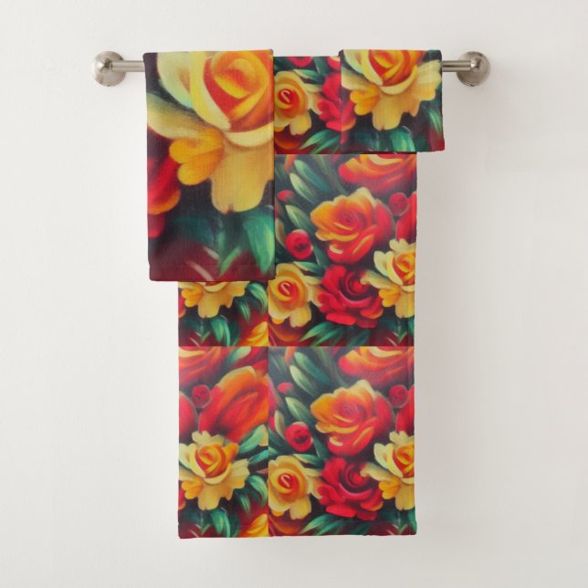 Conjunto De Toalhas Flores de outono (Insitu)