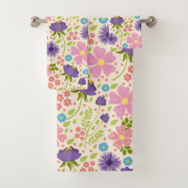 Conjunto De Toalhas Flores de primavera adoráveis