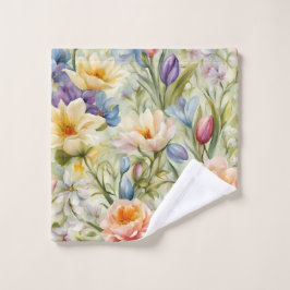 Conjunto De Toalhas Flores de primavera sofisticadas e refinadas. Pint