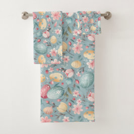 Conjunto De Toalhas Flores Decorativas de Páscoa Pastel