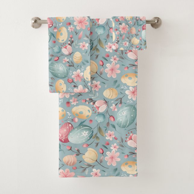 Conjunto De Toalhas Flores Decorativas de Páscoa Pastel (Insitu)