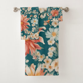 Conjunto De Toalhas Flores Delicadas Incríveis