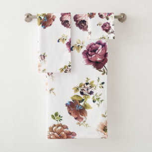 Conjunto De Toalhas Flores do chique do vintage