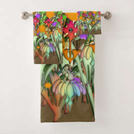 Conjunto De Toalhas Flores Flores Flores 