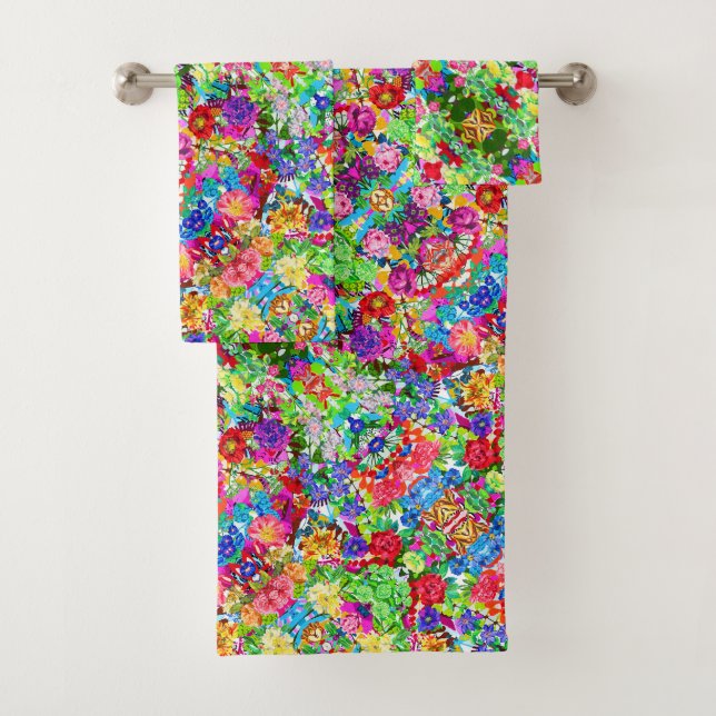 Conjunto De Toalhas Flores mágicas coloridas fofas (Insitu)