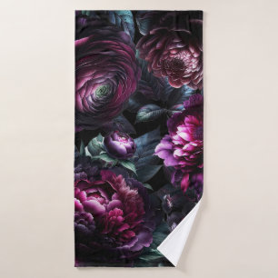 Conjunto De Toalhas Flores Negras Ousadas e Temperamentais Jardim Flor
