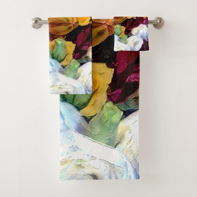 Conjunto De Toalhas Flores no Dia do Verão (Insitu)