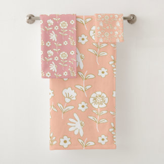Conjunto De Toalhas Flores ocres set de toallas