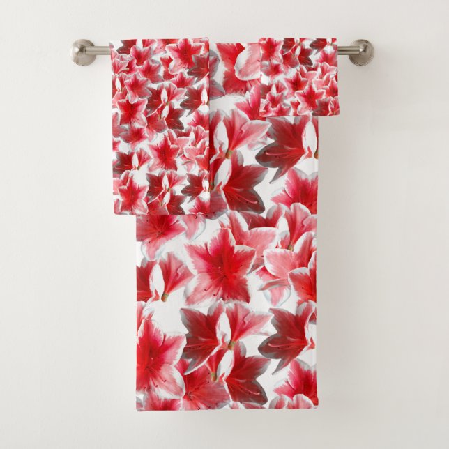 Conjunto De Toalhas Flores Rosa (Insitu)
