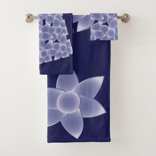 Conjunto De Toalhas Flores roxas (Insitu)