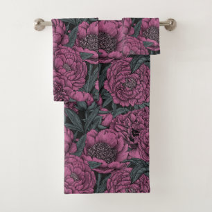 Conjunto De Toalhas Flores roxas