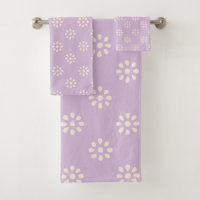 Flores Roxas Lilás Padrão Estético Boho