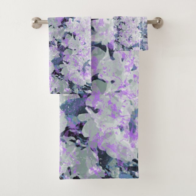 Conjunto De Toalhas *~* Flores Rústicas Grunge Rhododendron Blush Bran (Insitu)