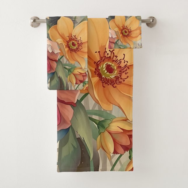 Conjunto De Toalhas Flores selvagens (Insitu)