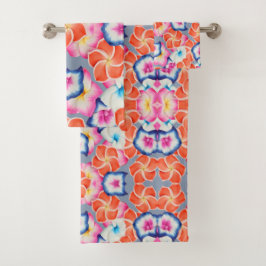 Conjunto De Toalhas Flores Tropicais De Plumeria X Padrão