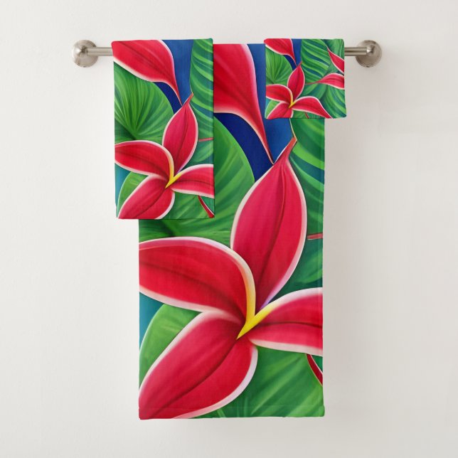 Conjunto De Toalhas Flores Tropicais Quatro (Insitu)