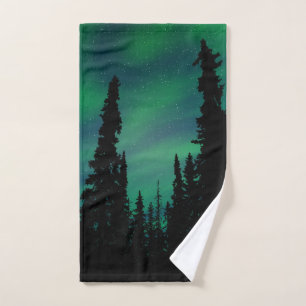 Conjunto De Toalhas Floresta de Céu Verde Luz norte