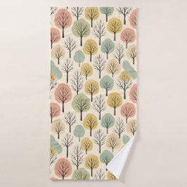 Conjunto De Toalhas Floresta do outono de Pastel, um padrão de queda m