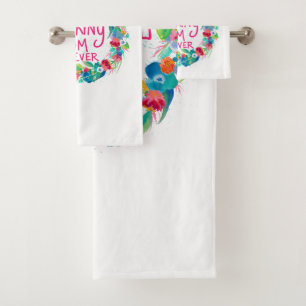Conjunto De Toalhas Flower Wreath Melhor F*cking Mãe Nunca