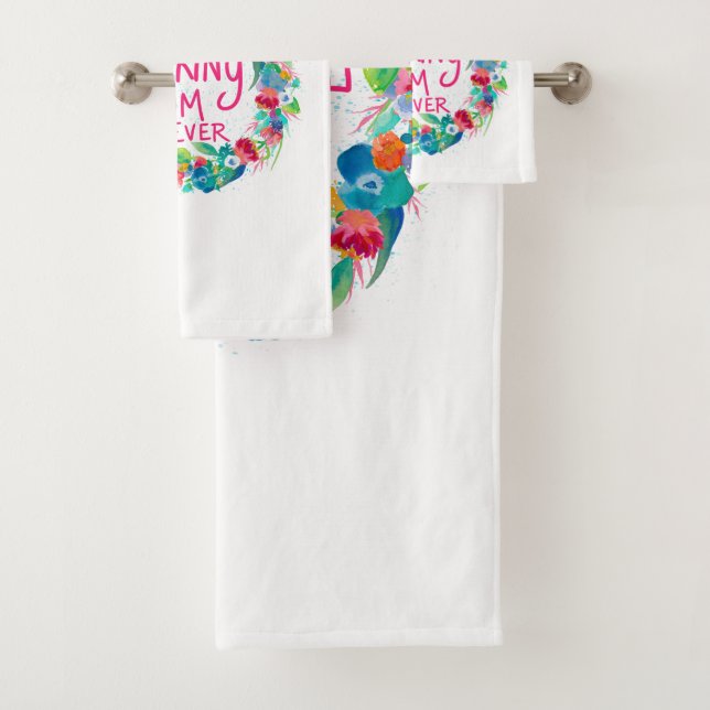 Conjunto De Toalhas Flower Wreath Melhor F*cking Mãe Nunca (Insitu)