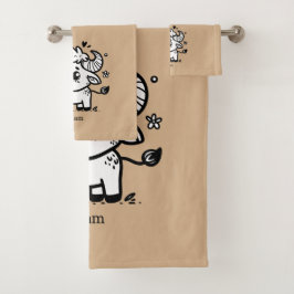 Conjunto De Toalhas Fluffy Buffalo Baby - Kawaii Fazenda Animal