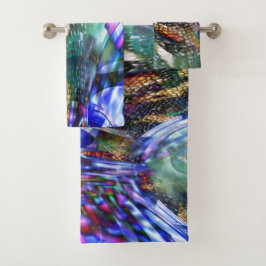 Conjunto De Toalhas Flutuação colorida da imagem virtual sobre a nave