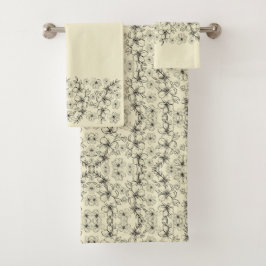 CONJUNTO DE TOALHAS FLUXAS AMARELAS ESCURAS