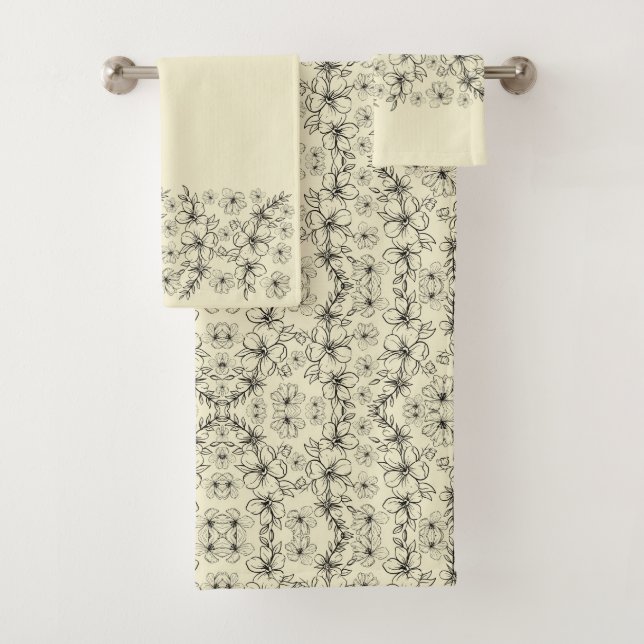 CONJUNTO DE TOALHAS FLUXAS AMARELAS ESCURAS (Insitu)