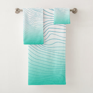 Conjunto De Toalhas Fluxo de Ondas Tranquilo