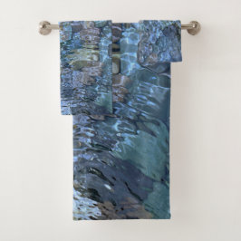 Conjunto De Toalhas Fluxo hídrico rochoso fluvial ripplamento