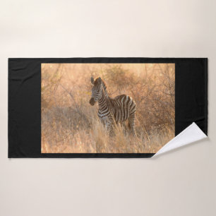 Conjunto De Toalhas Foco de Zebra à luz da manhã