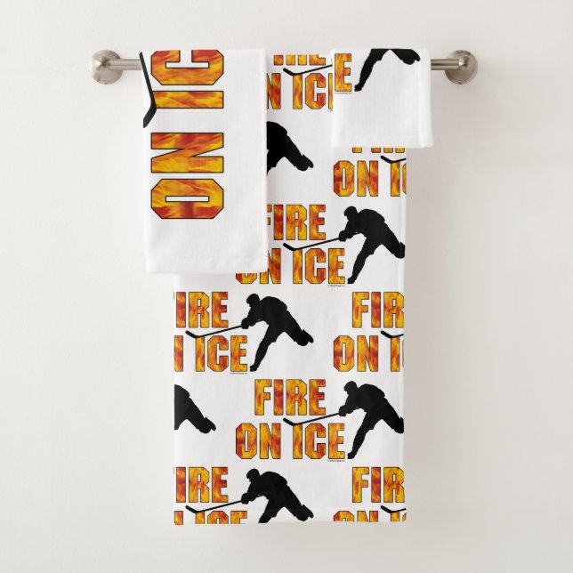Conjunto De Toalhas Fogo no gelo (hóquei) (Insitu)