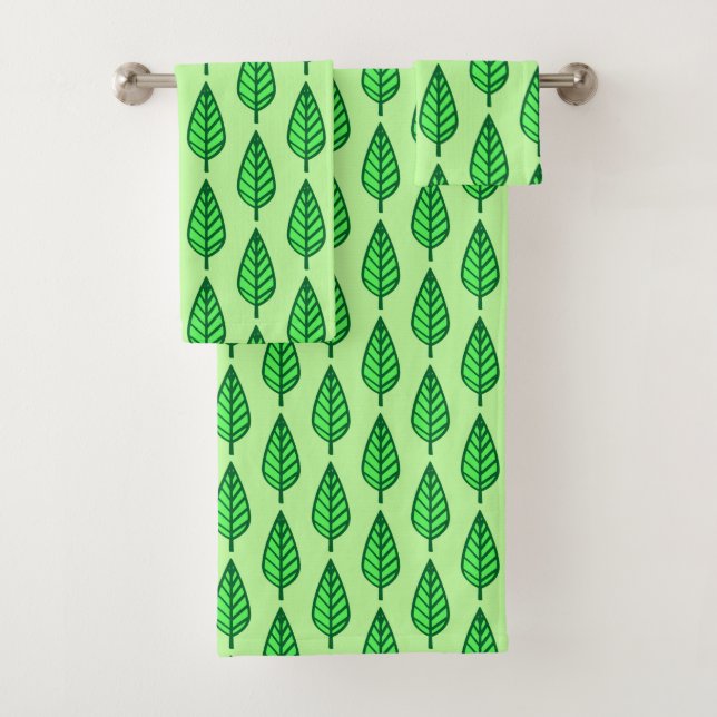 Conjunto De Toalhas Folha de faia, tons verdes (Insitu)