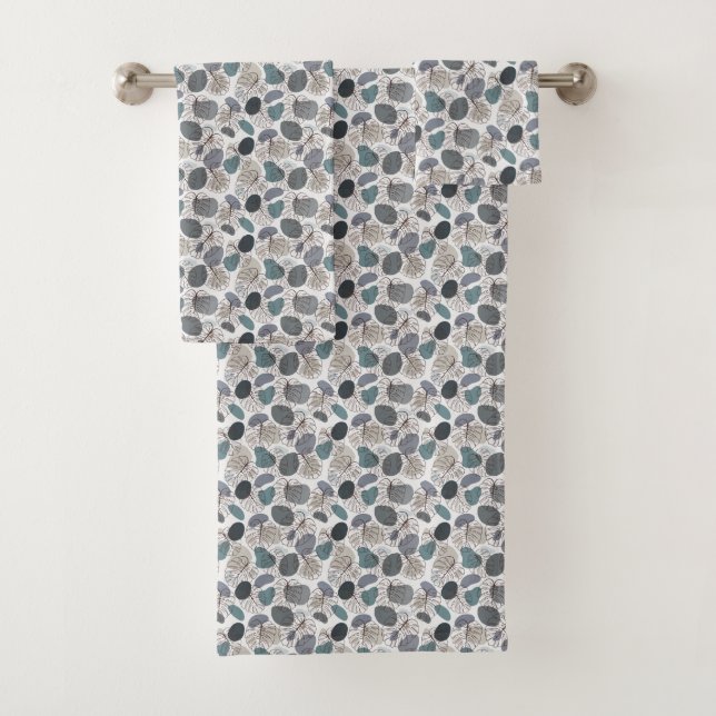 Conjunto De Toalhas Folha de Monstera Deliciosa (Insitu)