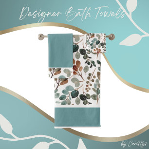 Conjunto De Toalhas Folhagem, Verde, Moss, Marrom
