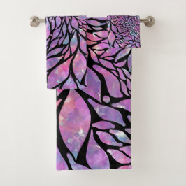 Conjunto De Toalhas folhas abstrato impressionistas