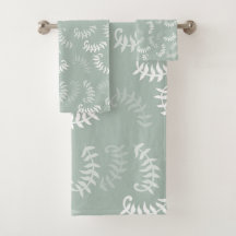 Folhas Botânicas Verde Teal