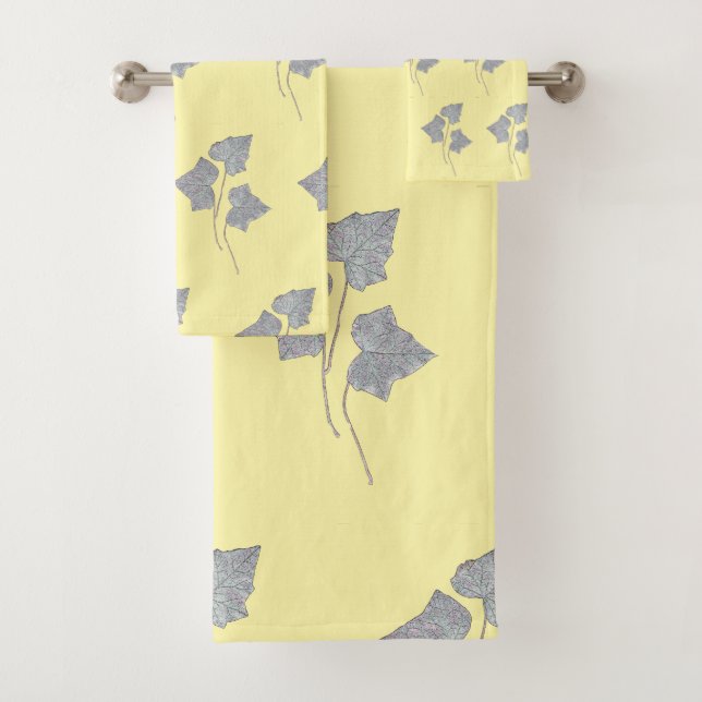 Conjunto De Toalhas Folhas Caindo Amarelas  (Insitu)