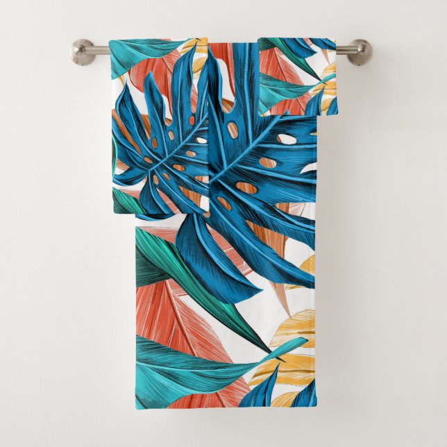 Conjunto De Toalhas Folhas coloridas (Insitu)