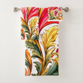 Conjunto De Toalhas Folhas de Design Florentine de rico