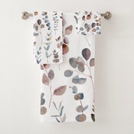 Conjunto De Toalhas Folhas de Eucalipto Russo Elegante