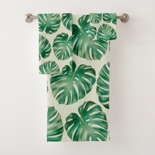 Conjunto De Toalhas Folhas de Monstera (Insitu)