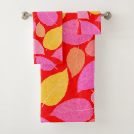 Conjunto De Toalhas Folhas de outono.