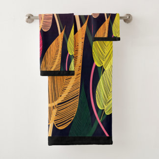 Conjunto De Toalhas Folhas de outono Coloridas