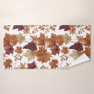 Conjunto De Toalhas Folhas de Outono e Vinha de Uvas