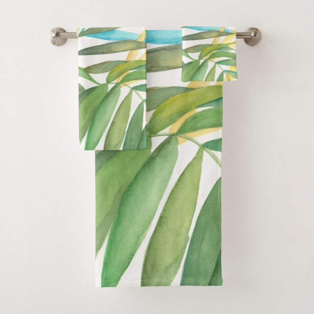 Conjunto De Toalhas Folhas de Palma Tropicais (Insitu)