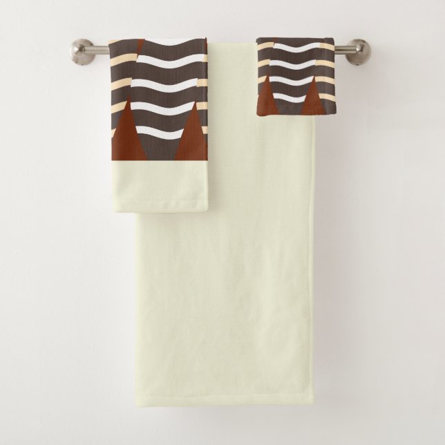 Conjunto De Toalhas Folhas de Planta Abstrato (Insitu)