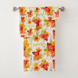 Conjunto De Toalhas Folhas do Autumn Maple
