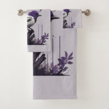 Folhas Graciosas de Pássaros e Roxos | Paleta da N